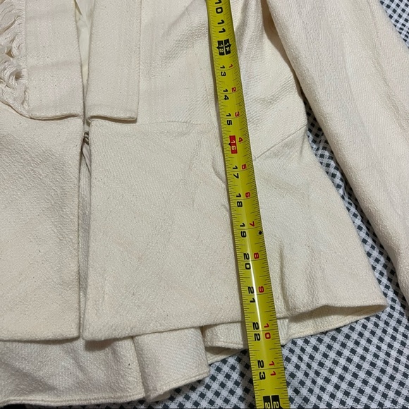 Derek Lam 10 Crosby Asymmetrical Fringe Blazer. Size 4 - Picture 13 of 13